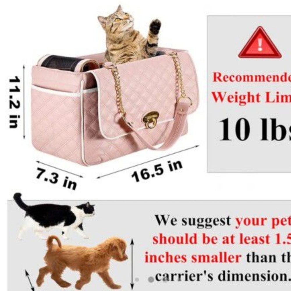 Fashion Dog Purse size S pink - Picture 4 of 7